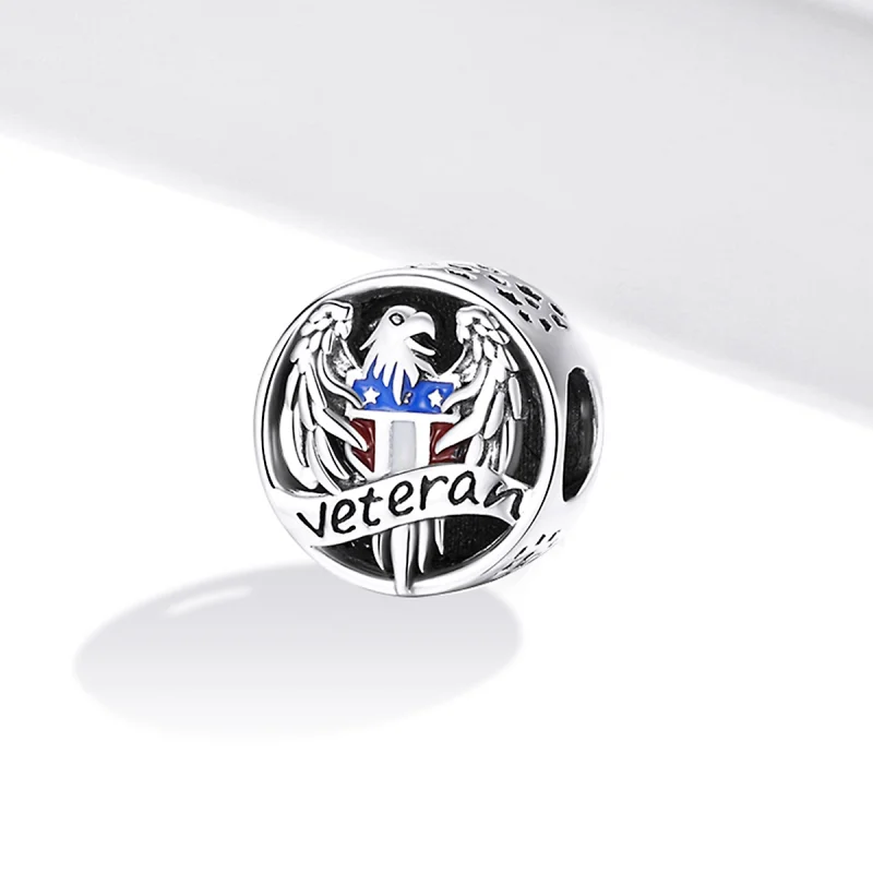 (image for) Pandora Style Silver Veteran Charm - SCC1885 - View 2