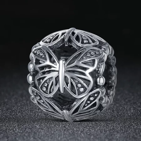 Pandora Style Silver Vintage Butterfly Charm - SCC491