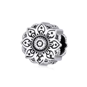 Pandora Style Silver Vintage Lotus Charm - SCC1823