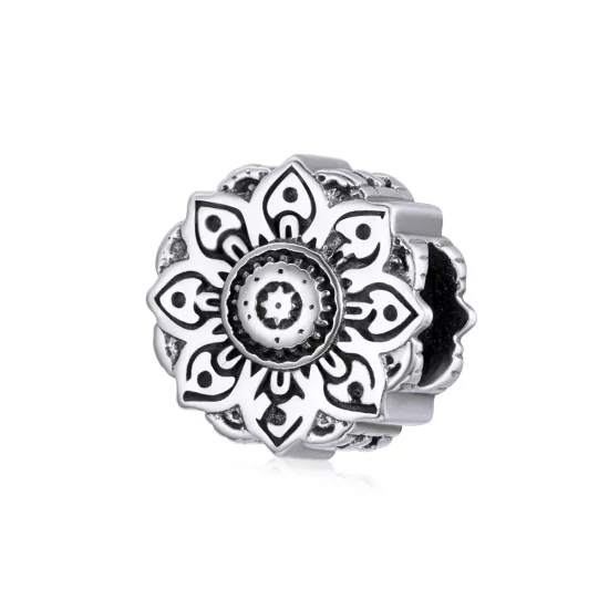 Pandora Style Silver Vintage Lotus Charm - SCC1823