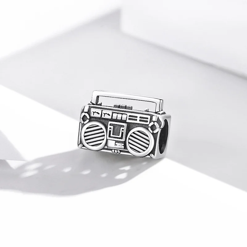 (image for) Pandora Style Silver Vintage Radio Charm - SCC1873 - View 2