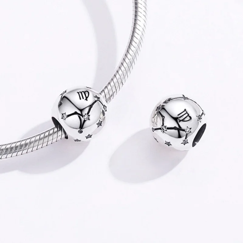 (image for) Pandora Style Silver Virgo Charm - SCC1218-6 - View 4