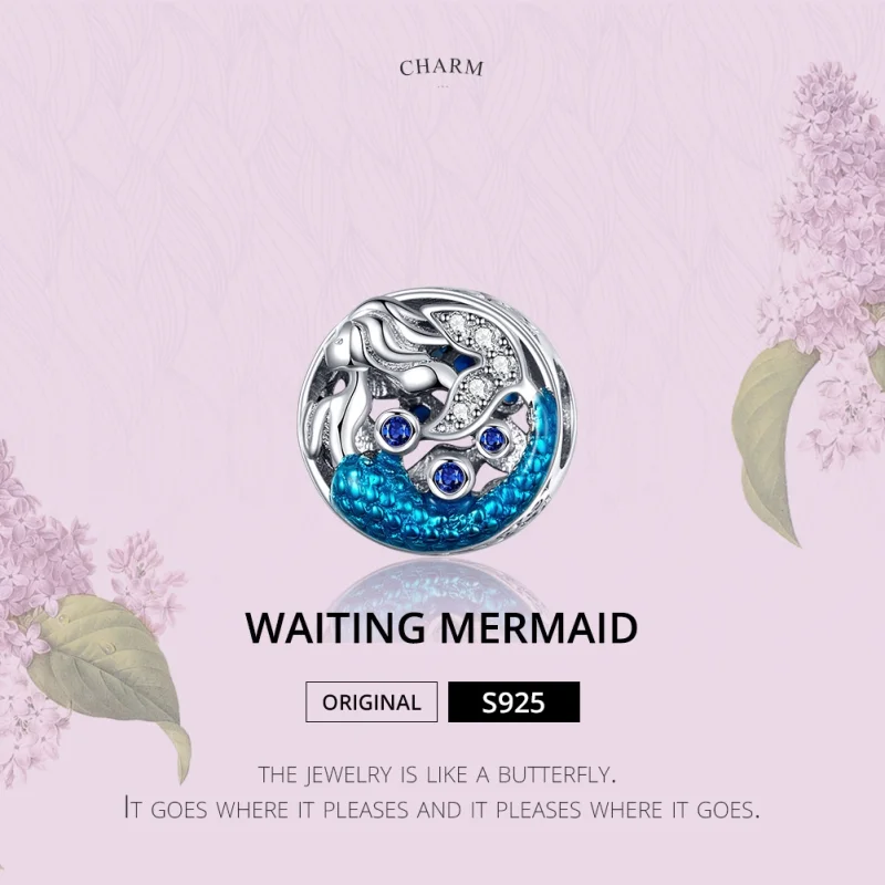(image for) Pandora Style Silver Waiting For The Mermaid Charm - SCC1209 - View 2