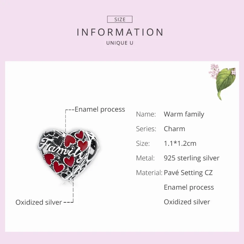 (image for) Pandora Style Silver Warm Family Charm - SCC1750 - View 7