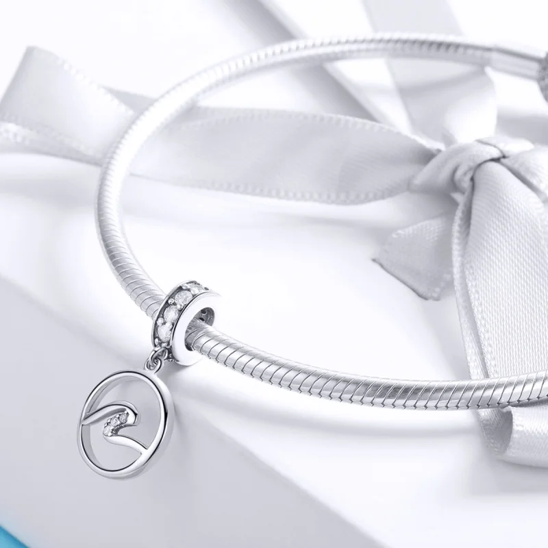 (image for) Pandora Style Silver Waves Dangle - SCC1031 - View 4