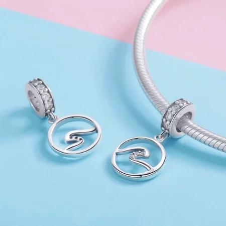 Pandora Style Silver Waves Dangle - SCC1031