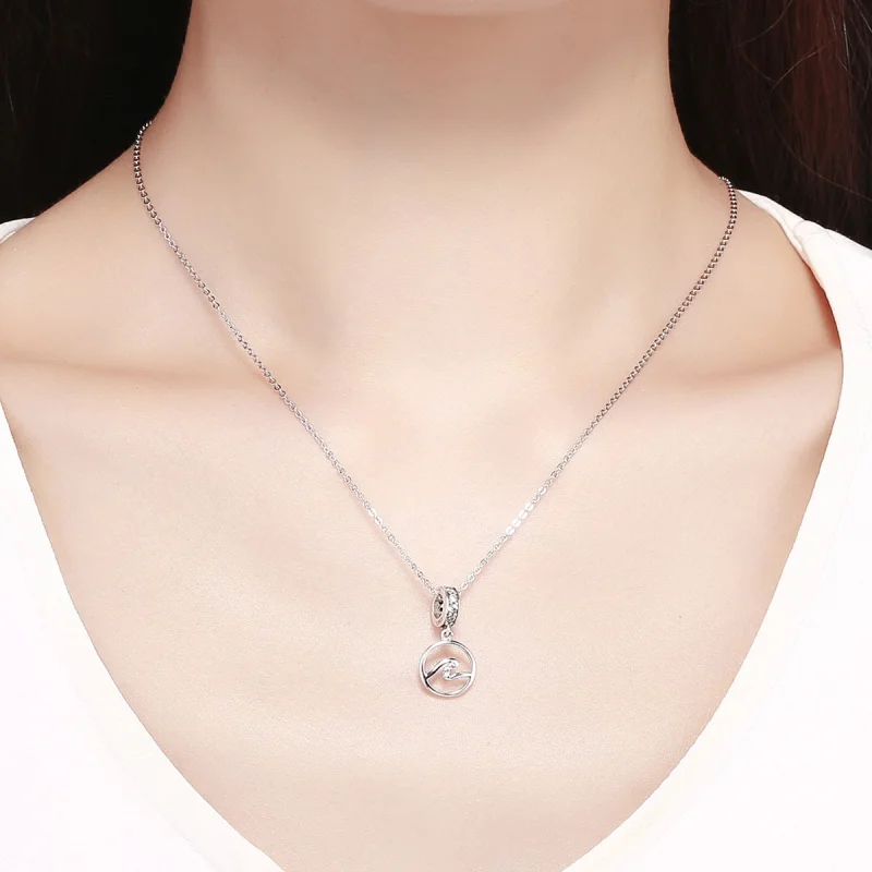 (image for) Pandora Style Silver Waves Dangle - SCC1031 - View 6