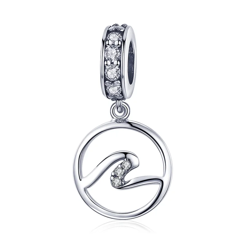 (image for) Pandora Style Silver Waves Dangle - SCC1031 - Product Image