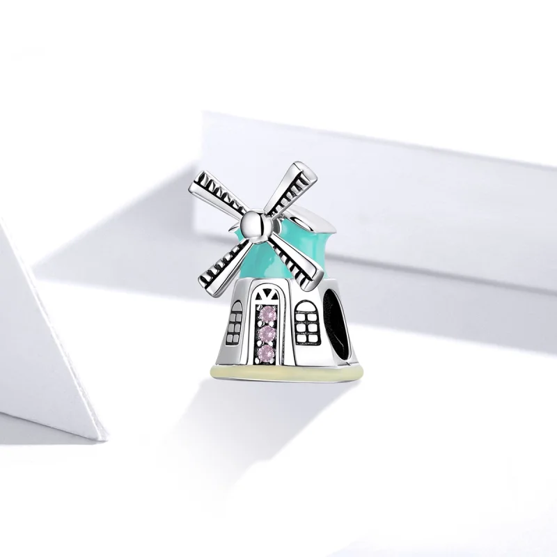(image for) Pandora Style Silver Windmill Charm - SCC1739 - View 2