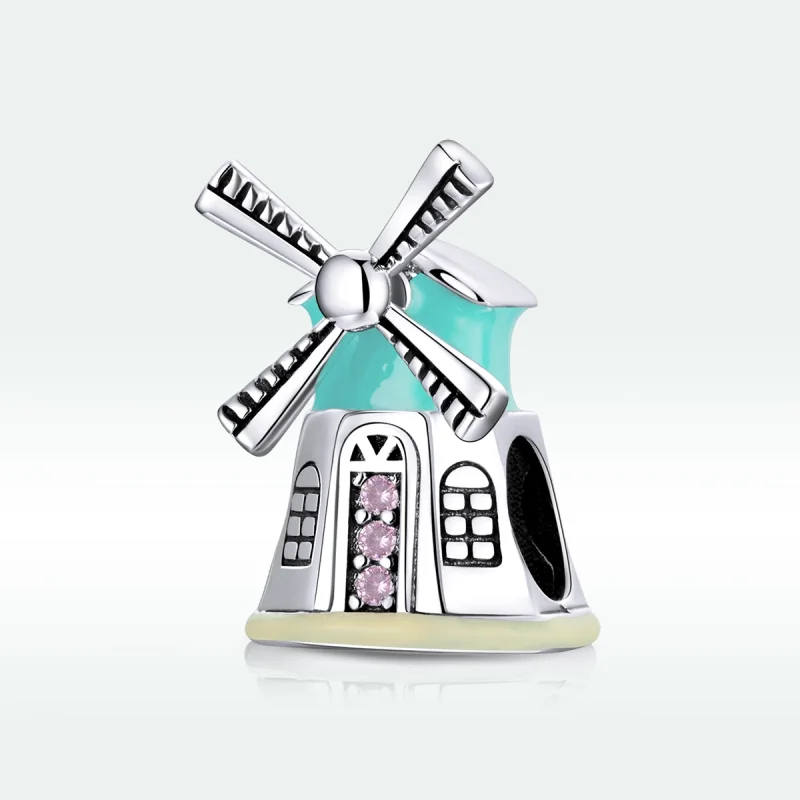 (image for) Pandora Style Silver Windmill Charm - SCC1739 - View 5