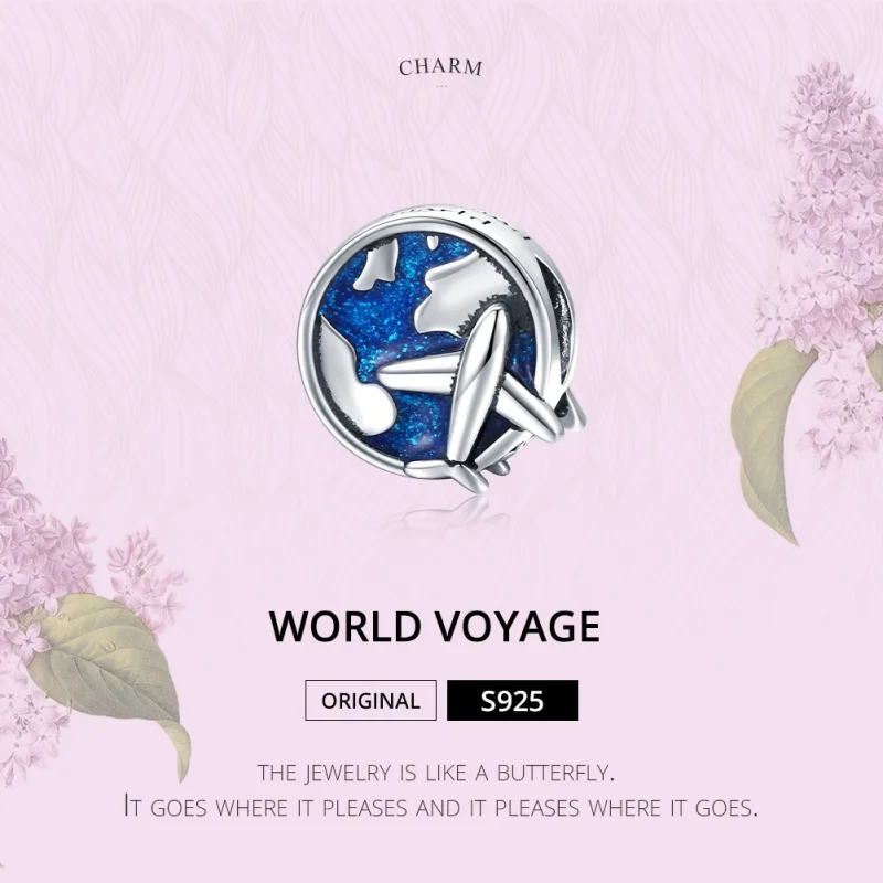 (image for) Pandora Style Silver World Voyage Charm - SCC1568 - View 6
