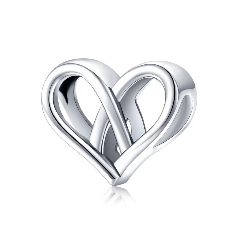 (image for) Pandora Style Silver You And Me Heart to Heart Charm - SCC1552 - Product Image