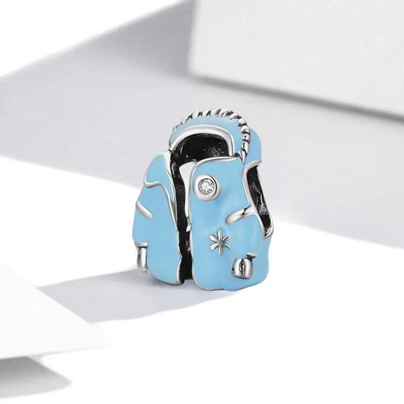 (image for) Pandora Style Sky Blue Down Jacket Charm - SCC1999 - View 2