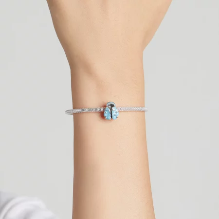 Pandora Style Sky Blue Down Jacket Charm - SCC1999