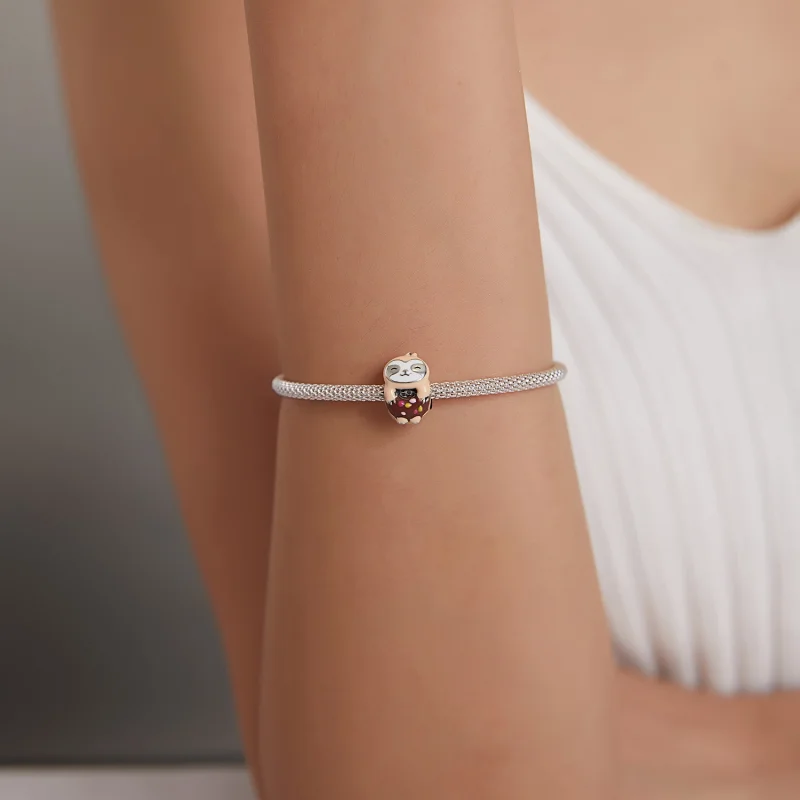 (image for) Pandora Style Sloth Donut Charm - SCC1881 - View 5