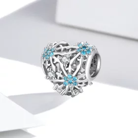 Pandora Style Snowflake Heart Charm - BSC530 Pandora Style Snowflake Heart Charm - BSC530