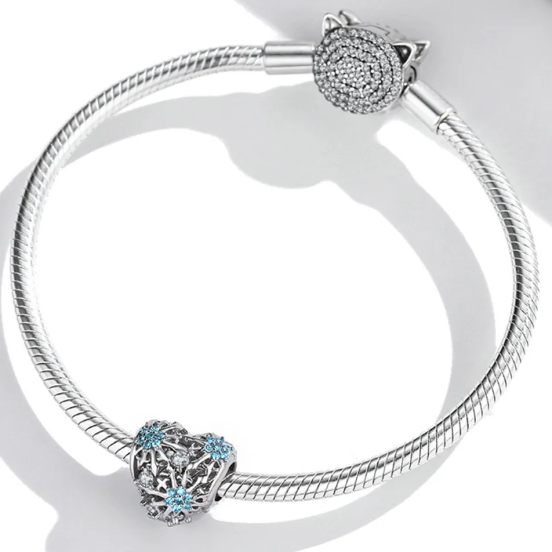 (image for) Pandora Style Snowflake Heart Charm - BSC530 - View 3