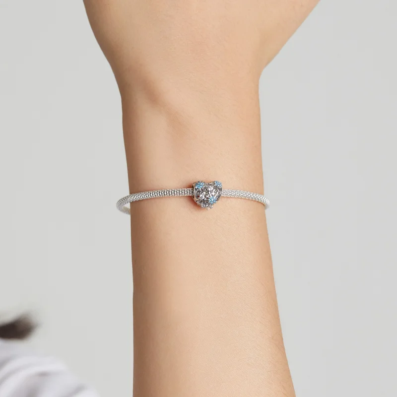 (image for) Pandora Style Snowflake Heart Charm - BSC530 - View 5