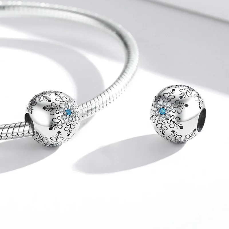 (image for) Pandora Style Snowflakes Charm - BSC513 - View 4