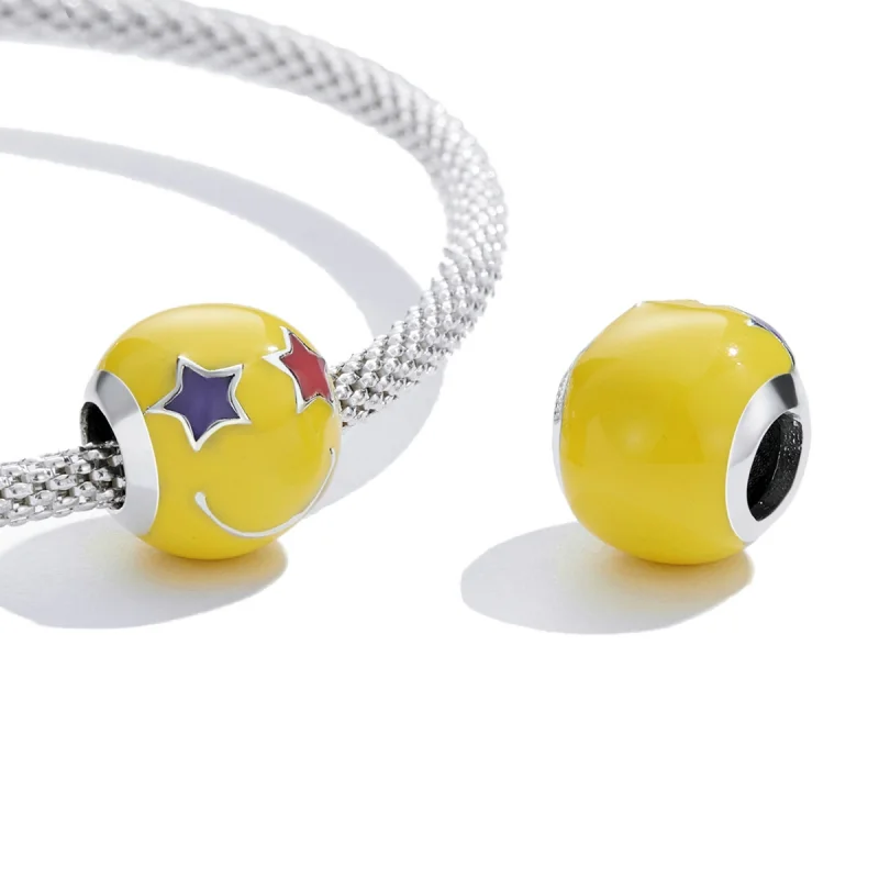 (image for) Pandora Style Star Eye Smiley Charm - SCC2190 - View 3