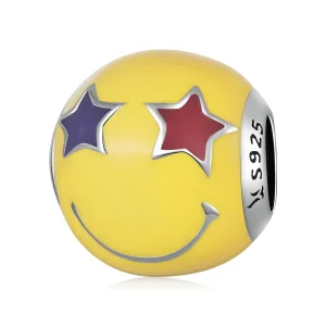 (image for) Pandora Style Star Eye Smiley Charm - SCC2190