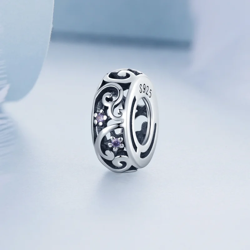 (image for) Pandora Style Streamer Spacer Charm - BSC639 - View 2