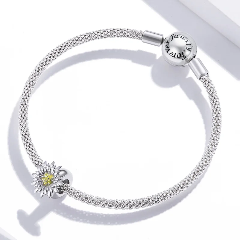 (image for) Pandora Style Sun Flower Charm - SCC1765 - View 3