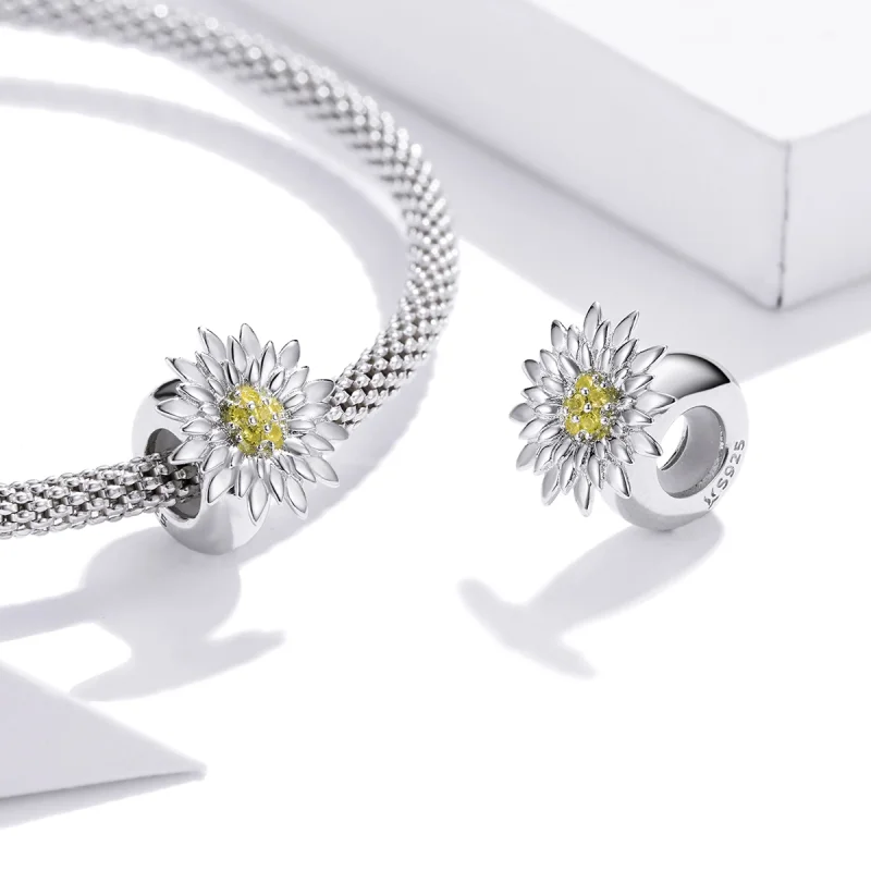 (image for) Pandora Style Sun Flower Charm - SCC1765 - View 4