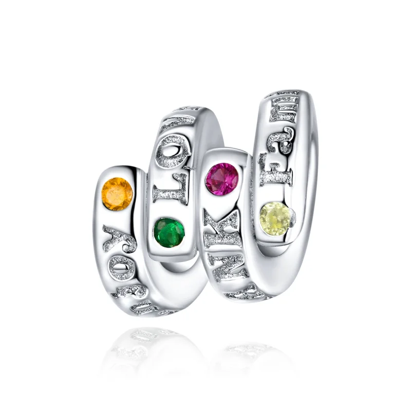 (image for) Pandora Style Thanksgiving Keywords Charm - BSC341 - Product Image