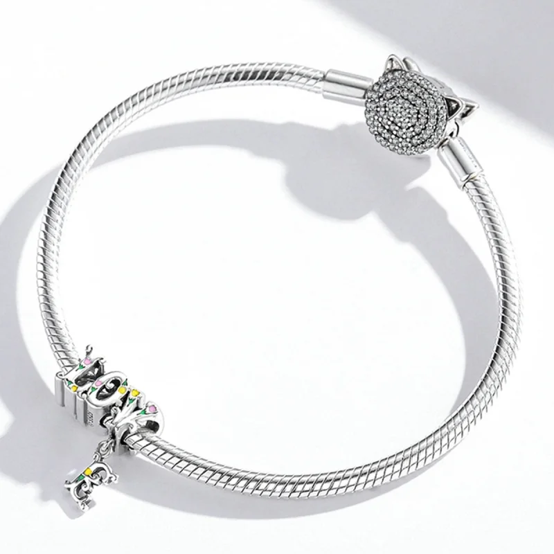 (image for) Pandora Style Three-Dimensional Letters Charm - BSC518 - View 3