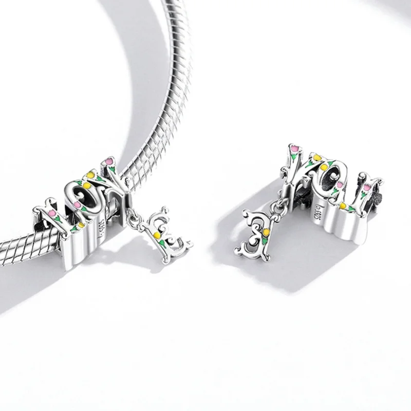 (image for) Pandora Style Three-Dimensional Letters Charm - BSC518 - View 4