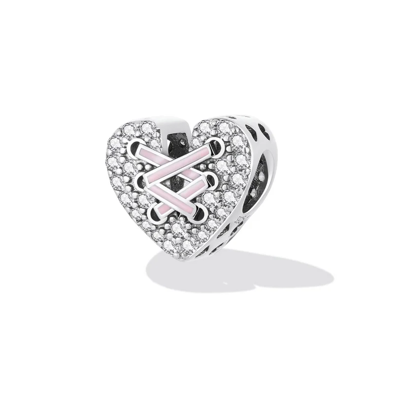 (image for) Pandora Style Tie Love Charm - SCC2204 - View 2