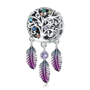 (image for) Pandora Style Tree of Life Dream Catcher Charm - SCC2268