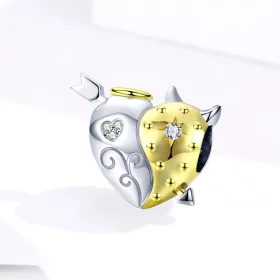 Pandora Style Two Tone Angel & Devil Charm - BSC107 Pandora Style Two Tone Angel & Devil Charm - BSC107