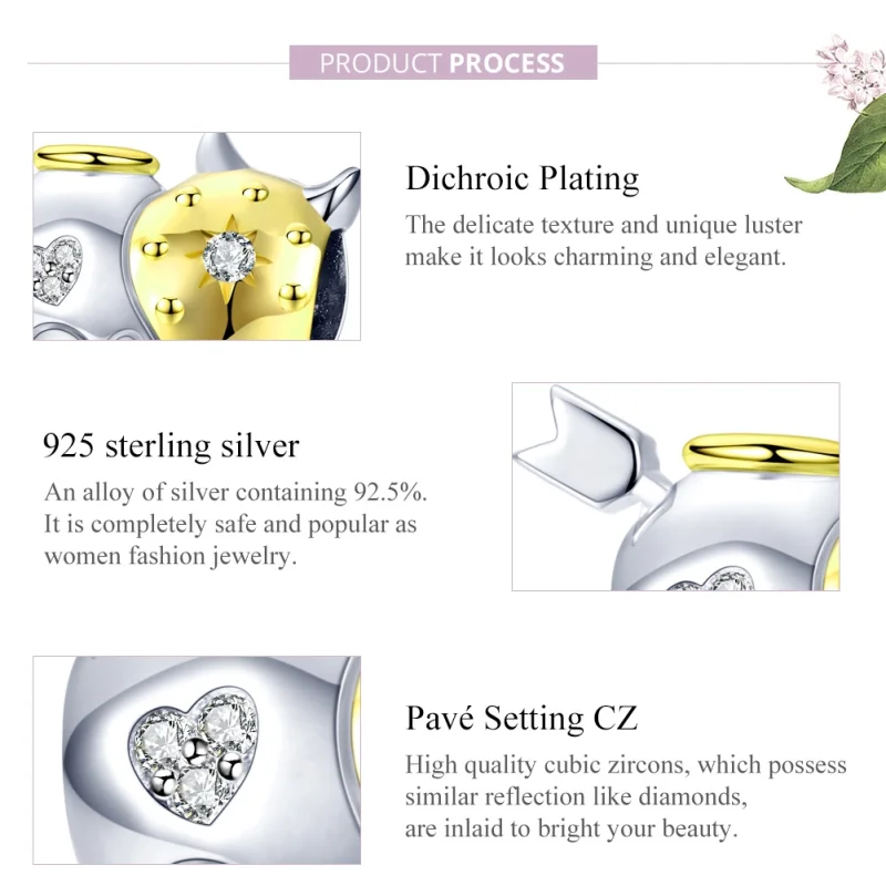 (image for) Pandora Style Two Tone Angel & Devil Charm - BSC107 - View 8