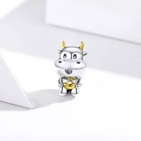 Pandora Style Two Tone Bicolor Lucky Cow Charm - SCC1709 Pandora Style Two Tone Bicolor Lucky Cow Charm - SCC1709