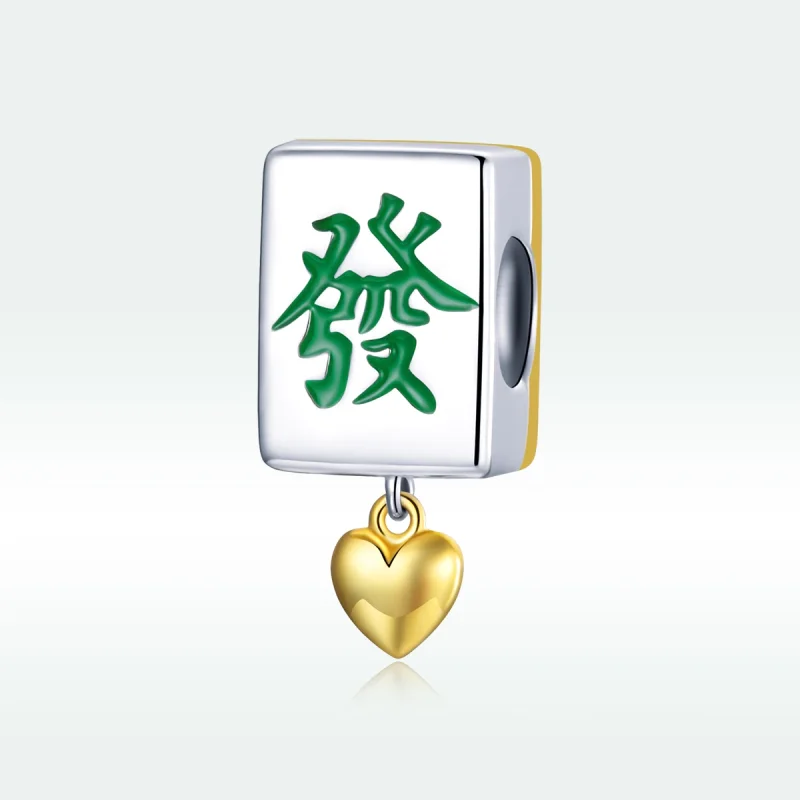 (image for) Pandora Style Two Tone Bicolor Mahjong Tiles Charm - SCC1751 - View 5