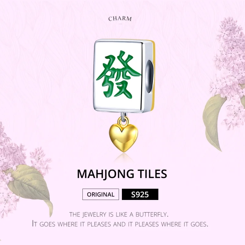 (image for) Pandora Style Two Tone Bicolor Mahjong Tiles Charm - SCC1751 - View 6