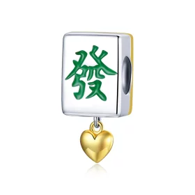 Pandora Style Two Tone Bicolor Mahjong Tiles Charm - SCC1751 Pandora Style Two Tone Bicolor Mahjong Tiles Charm - SCC1751