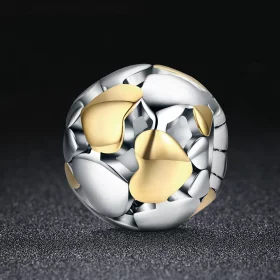 Pandora Style Two Tone Bicolor My Heart Is Bright Charm - SCC537 Pandora Style Two Tone Bicolor My Heart Is Bright Charm - SCC537