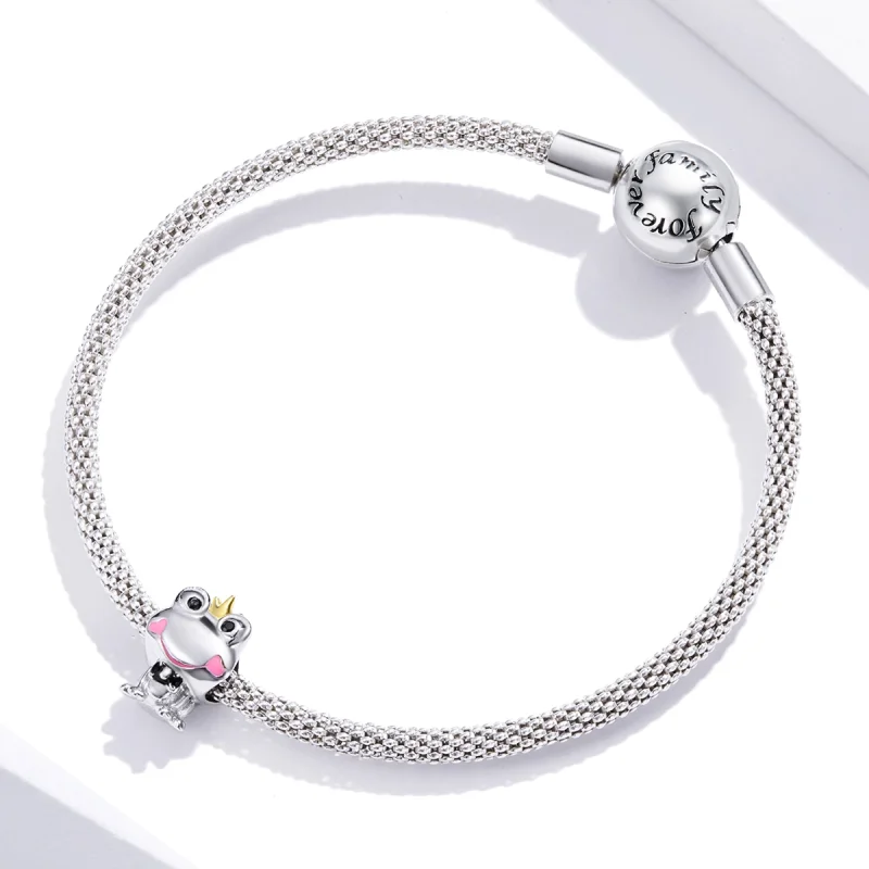 (image for) Pandora Style Two Tone Gentle Frog Charm - SCC1769 - View 3