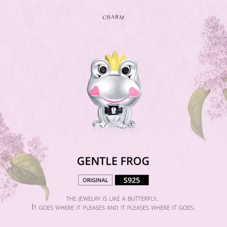 Pandora Style Two Tone Gentle Frog Charm - SCC1769