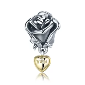 Pandora Style Two Tone I Love You Charm - SCC455 Pandora Style Two Tone I Love You Charm - SCC455