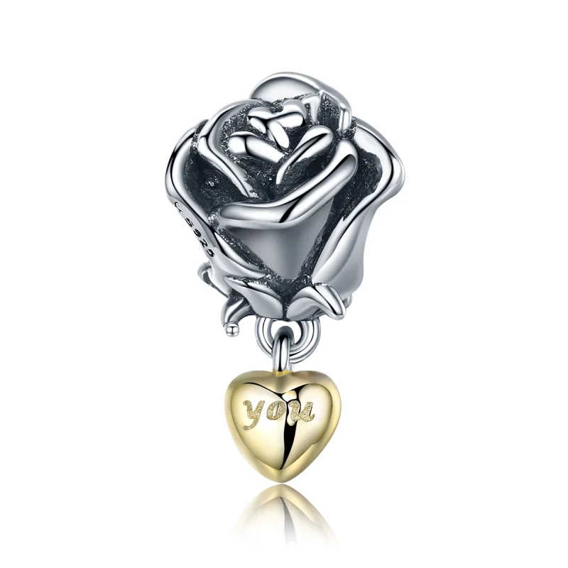 (image for) Pandora Style Two Tone I Love You Charm - SCC455 - Product Image