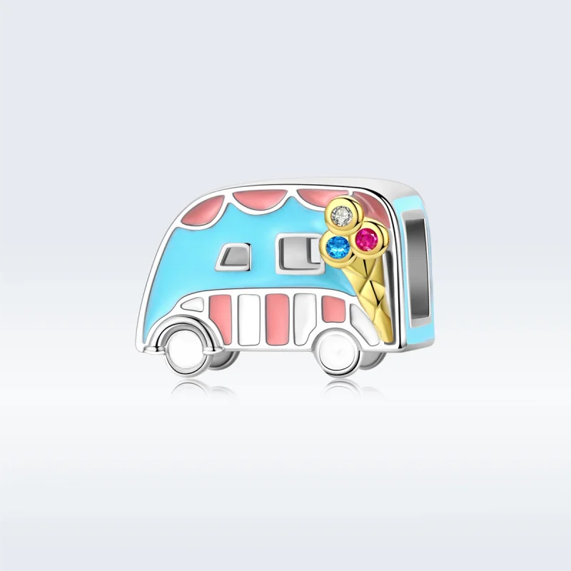 (image for) Pandora Style Two Tone Ice-Cream Van Charm - BSC163 - View 5