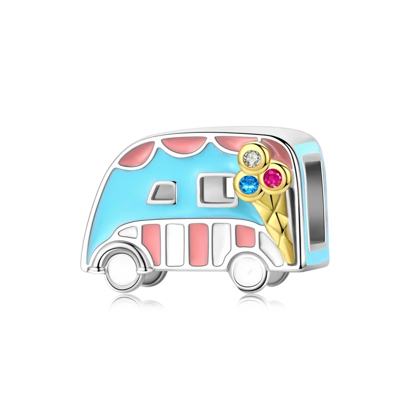 (image for) Pandora Style Two Tone Ice-Cream Van Charm - BSC163 - Product Image