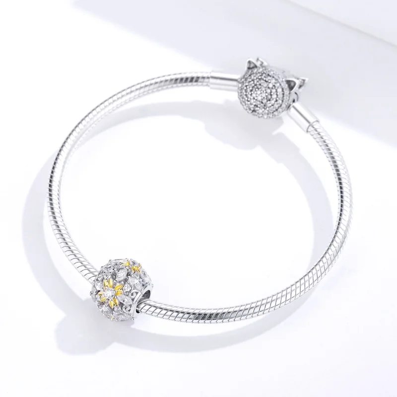(image for) Pandora Style Two Tone Shining Life Charm - SCC1333 - View 3