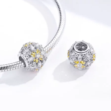 Pandora Style Two Tone Shining Life Charm - SCC1333