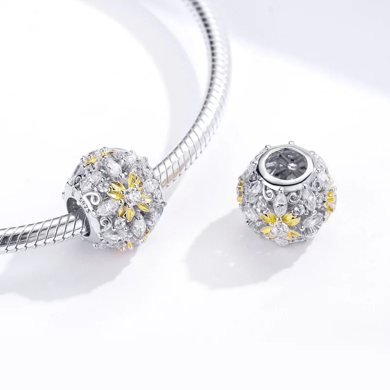 (image for) Pandora Style Two Tone Shining Life Charm - SCC1333 - View 4