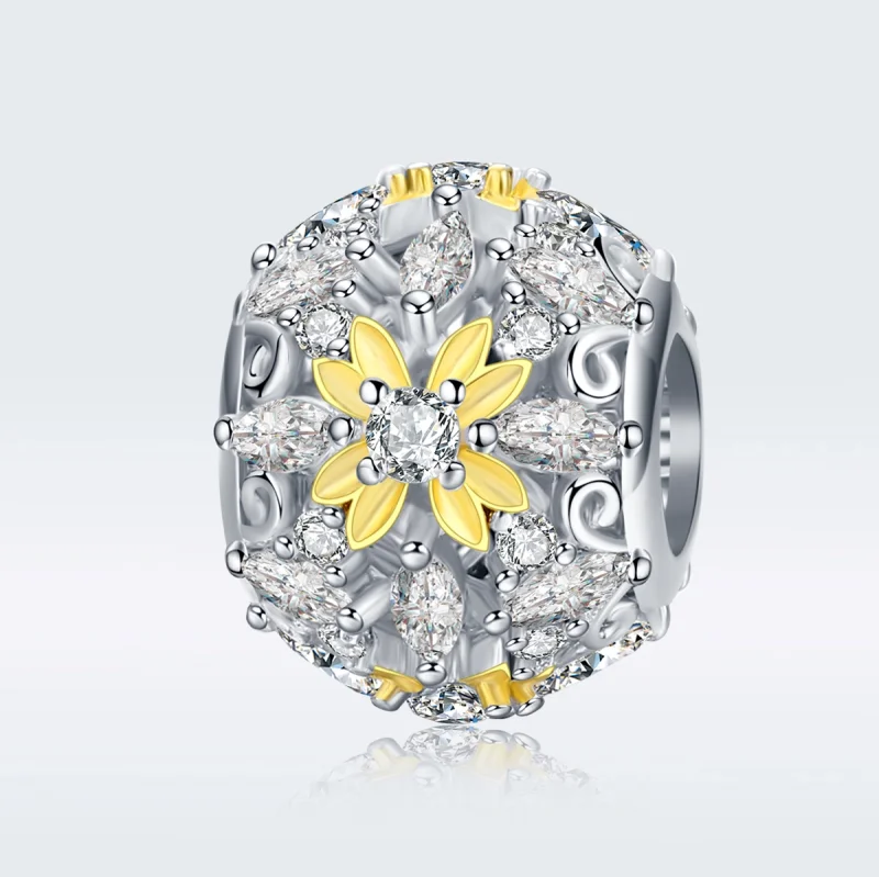 (image for) Pandora Style Two Tone Shining Life Charm - SCC1333 - View 5